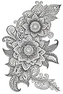 henna inspired patterns tattoo design idea