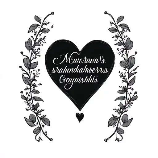 grandchildrens names written tattoo design idea