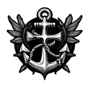 anchor cross tattoo design idea