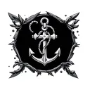 anchor cross tattoo design idea