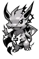tribal patterns, Lightning, Sagittarius, Christian Cross, Pokémon Cubone tattoo design idea