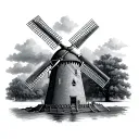 Dutch Windmill tattoo design idea