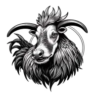 carabao rooster dog tattoo design idea