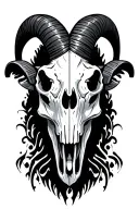 Ram skull tattoo design idea