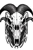 Ram skull tattoo design idea