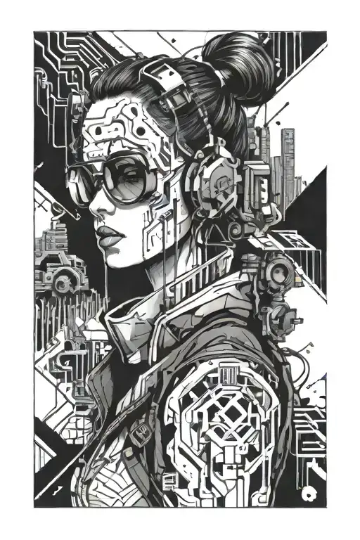 lucy cyberpunk edgerunners tattoo design idea