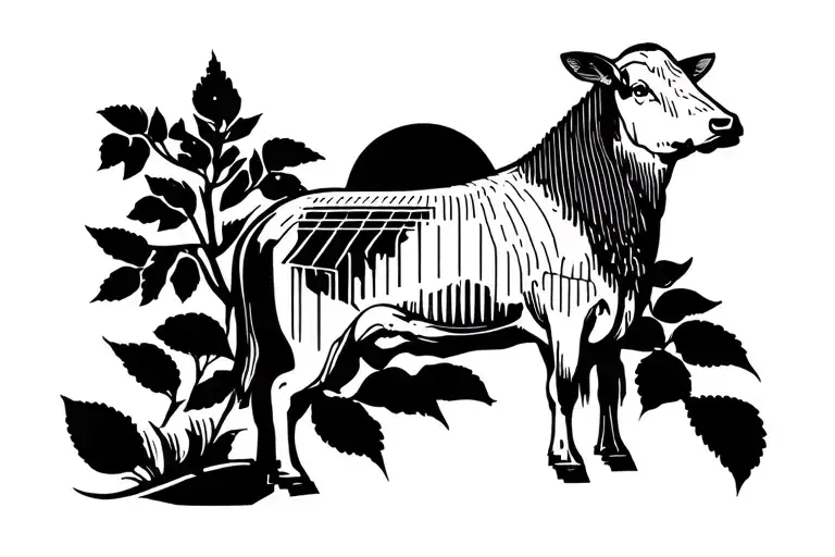 farm tattoo design idea