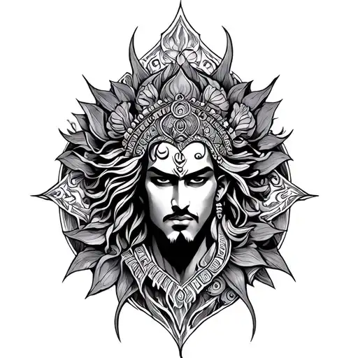 Karna tattoo design idea