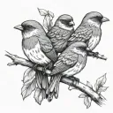 3 Little Birds tattoo design idea