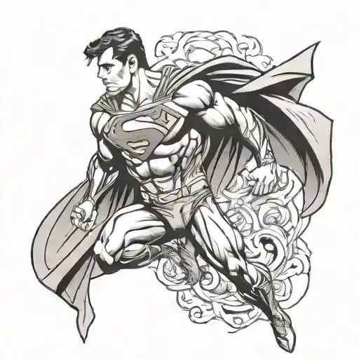 superman tattoo design idea