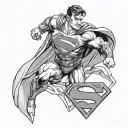 superman tattoo design idea