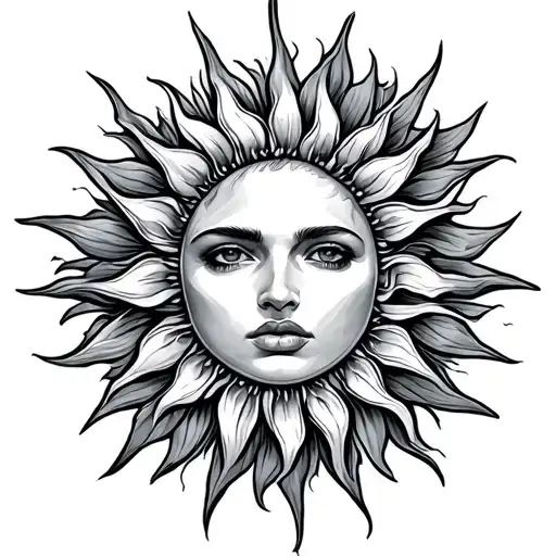 Sublime sun tattoo design idea