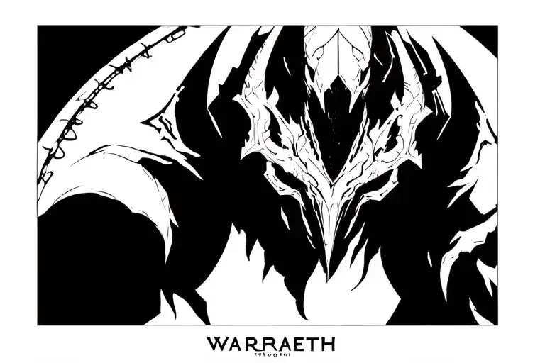 Warframe Sevagoth tattoo design idea