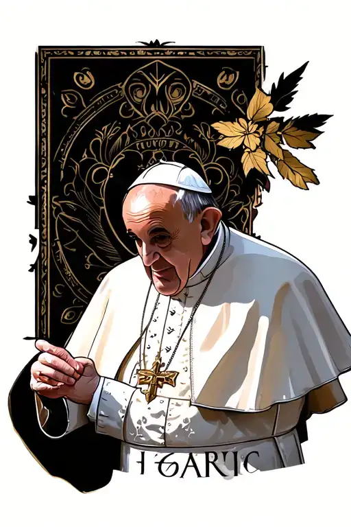 Pope Francis signiture  tattoo design idea