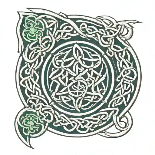 Celtic knotwork design incorporating elements tattoo design idea