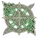 Celtic knotwork design incorporating elements tattoo design idea
