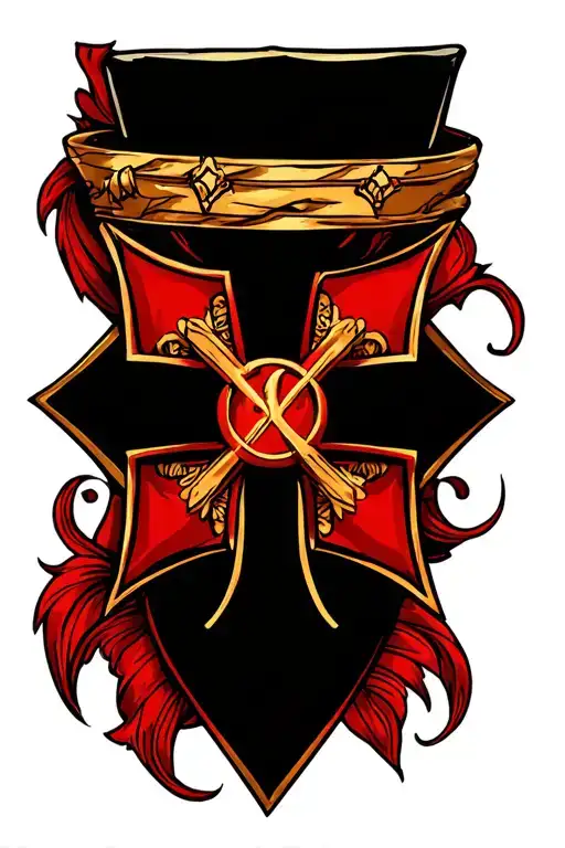 Maltese cross tattoo design idea