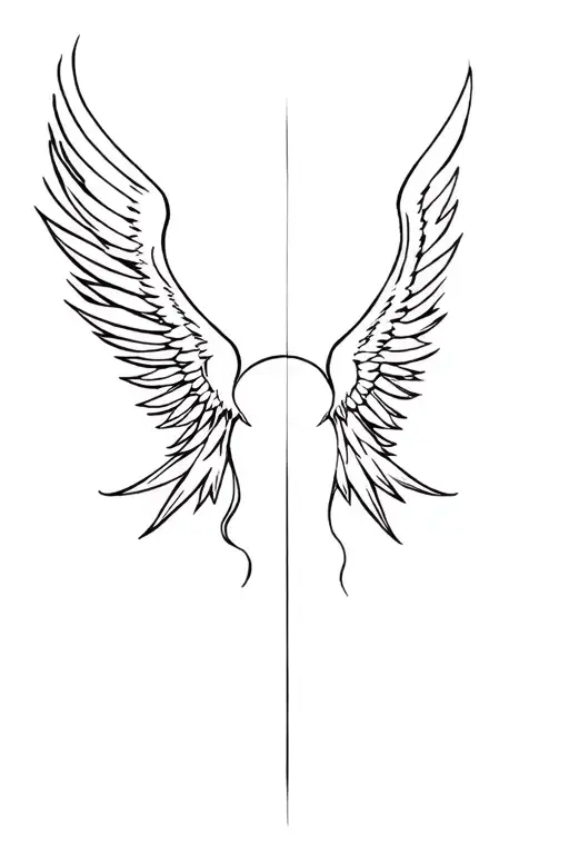 ego death angel tattoo design idea