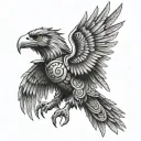 Aztec eagle warrior tattoo design idea