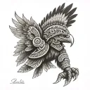 Aztec eagle warrior tattoo design idea
