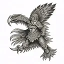 Aztec eagle warrior tattoo design idea