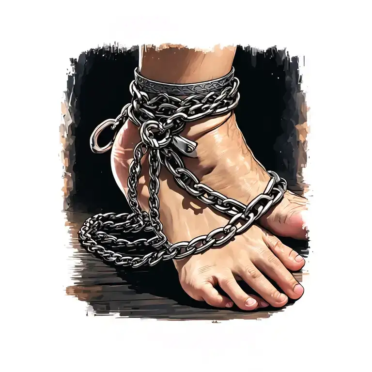 Ankle Chain tattoo design idea
