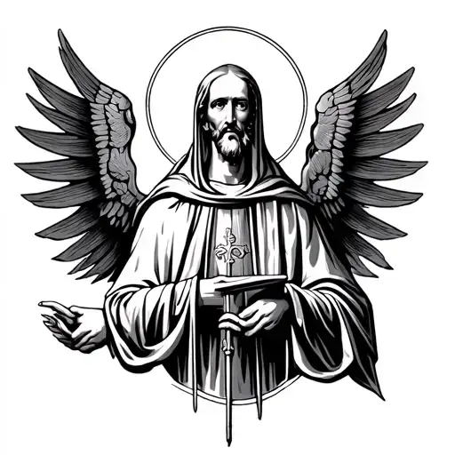 saint benedict tattoo design idea