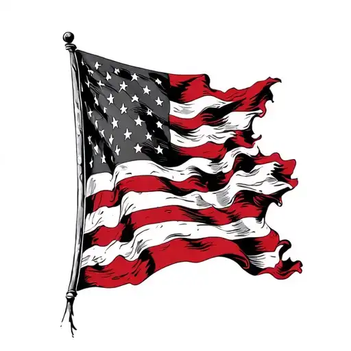 italian american flag tattoo design idea