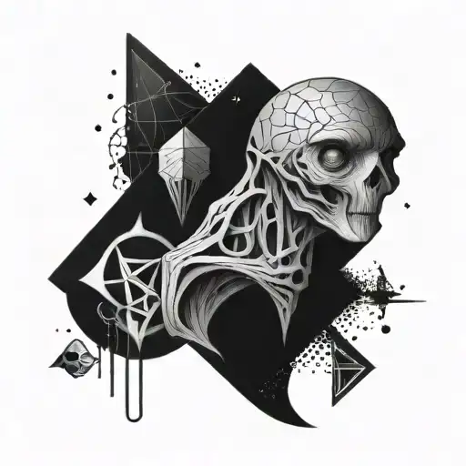 A et C geo symteric shapes tatto mood tattoo design idea