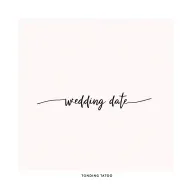 wedding date tattoo design idea