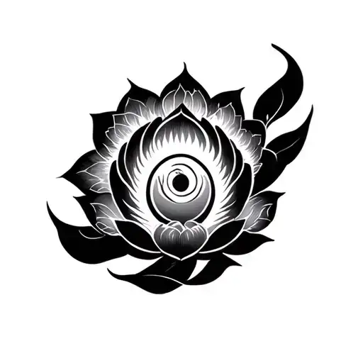 let go of your ego zen faith tattoo design idea