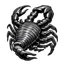 scorpion emerging tattoo design idea