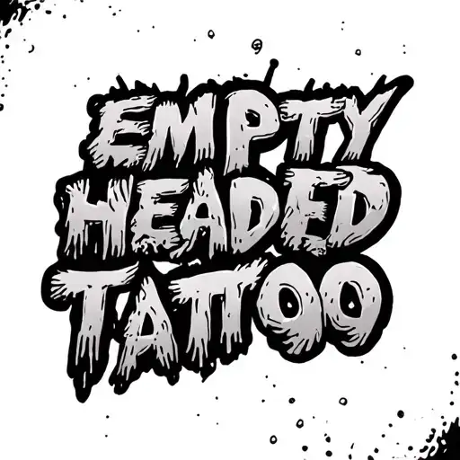 "EmptyHeaded" stick figures killing themselves  tattoo design idea