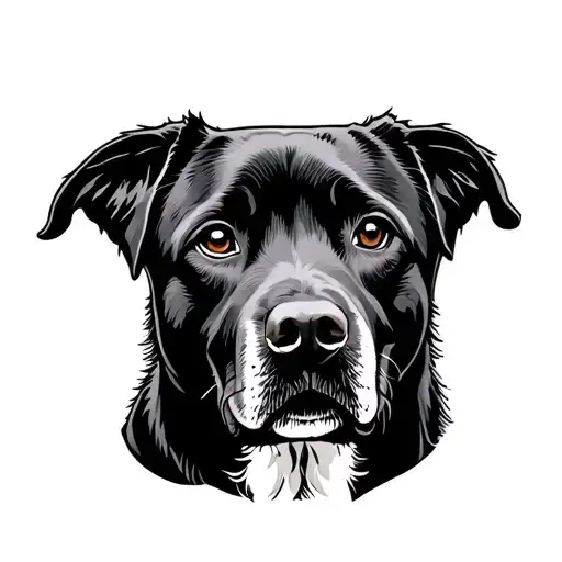 Labrador tattoo design idea