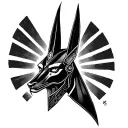tiny flash tattoo anubis tattoo design idea