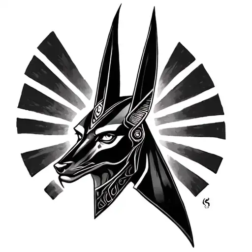 tiny flash tattoo anubis tattoo design idea