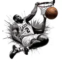 lebron james dunking tattoo design idea
