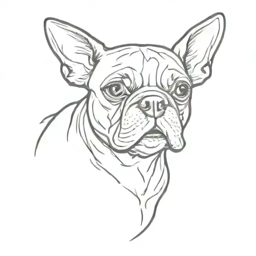boston terrier tattoo design idea