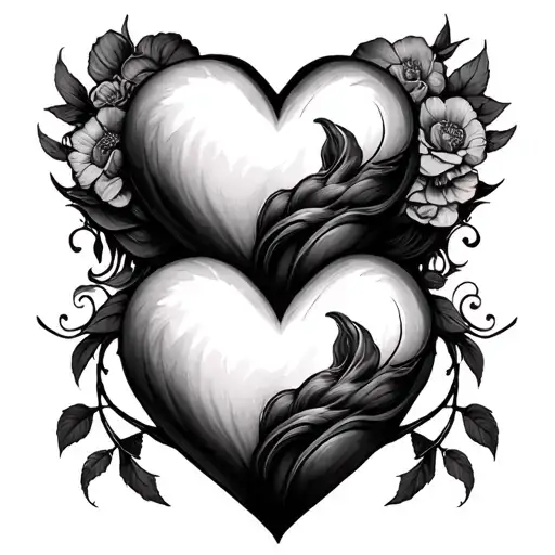 3 heart interconnected by maternity connection tattoo design idea
