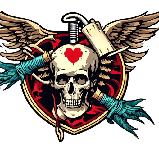 traumatology surgeon logo tattoo design idea