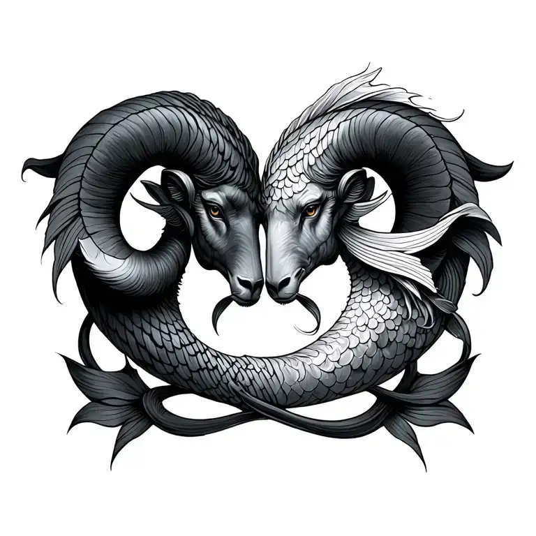 Aries and Pisces loyalty 4 life tattoo design featuring tattoo design idea