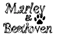 "Marley & Beethoven" dog paw print tattoo design idea
