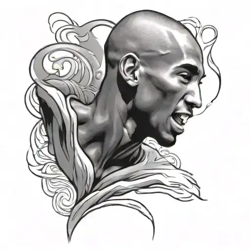 kobe bryant black mamba tattoo design idea