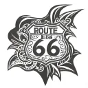 route 66 sign tattoo design idea