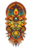 sacred geometry spirit totem tattoo design idea