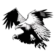 bald eagle soaring tattoo design idea