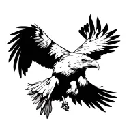 bald eagle soaring tattoo design idea