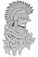 Mayan warrior tattoo design idea