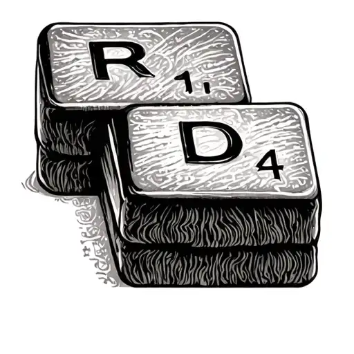 Scrabble Tile tattoo design idea