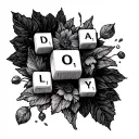 Scrabble Tile tattoo design idea